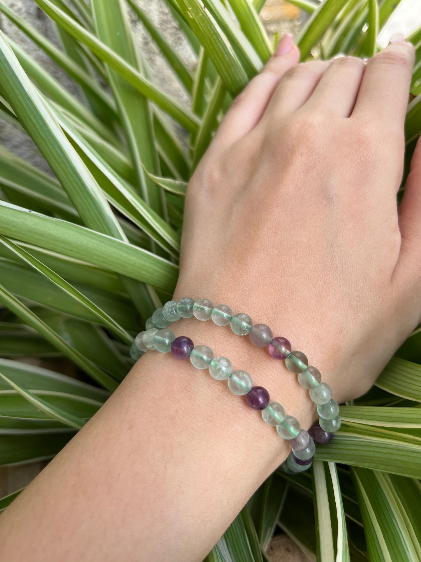 Multi Flourite Slim Bracelet 6mm