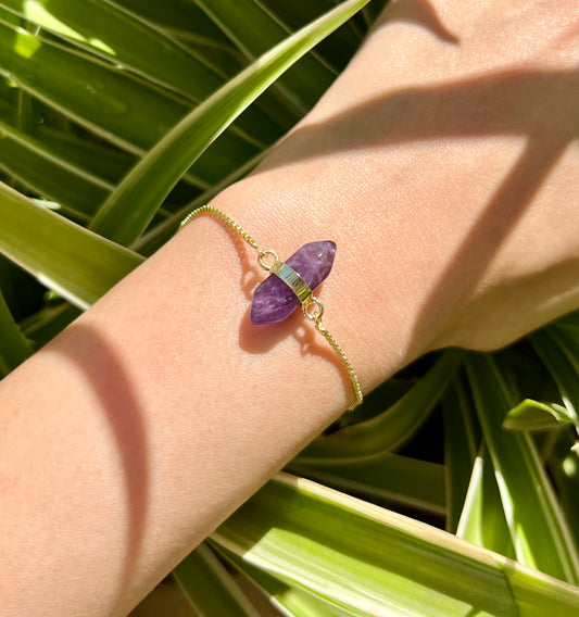Amethyst Pointer Bracelet