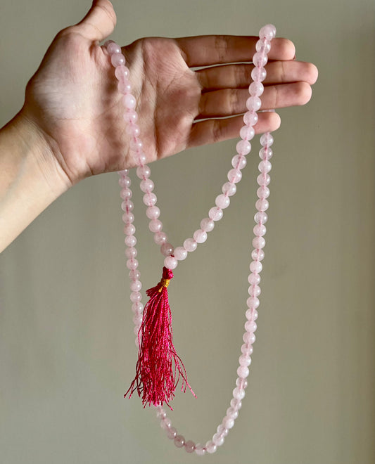 Rose Quartz Mala 108+1 beads