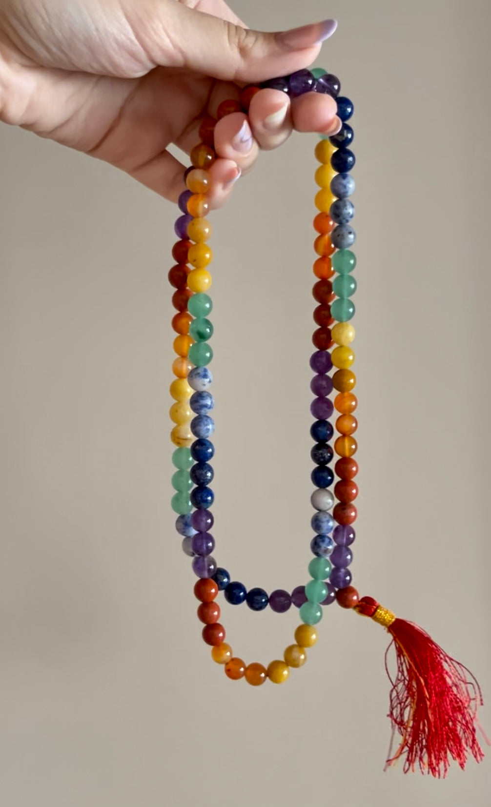 Seven Chakra Mala 108+1 beads