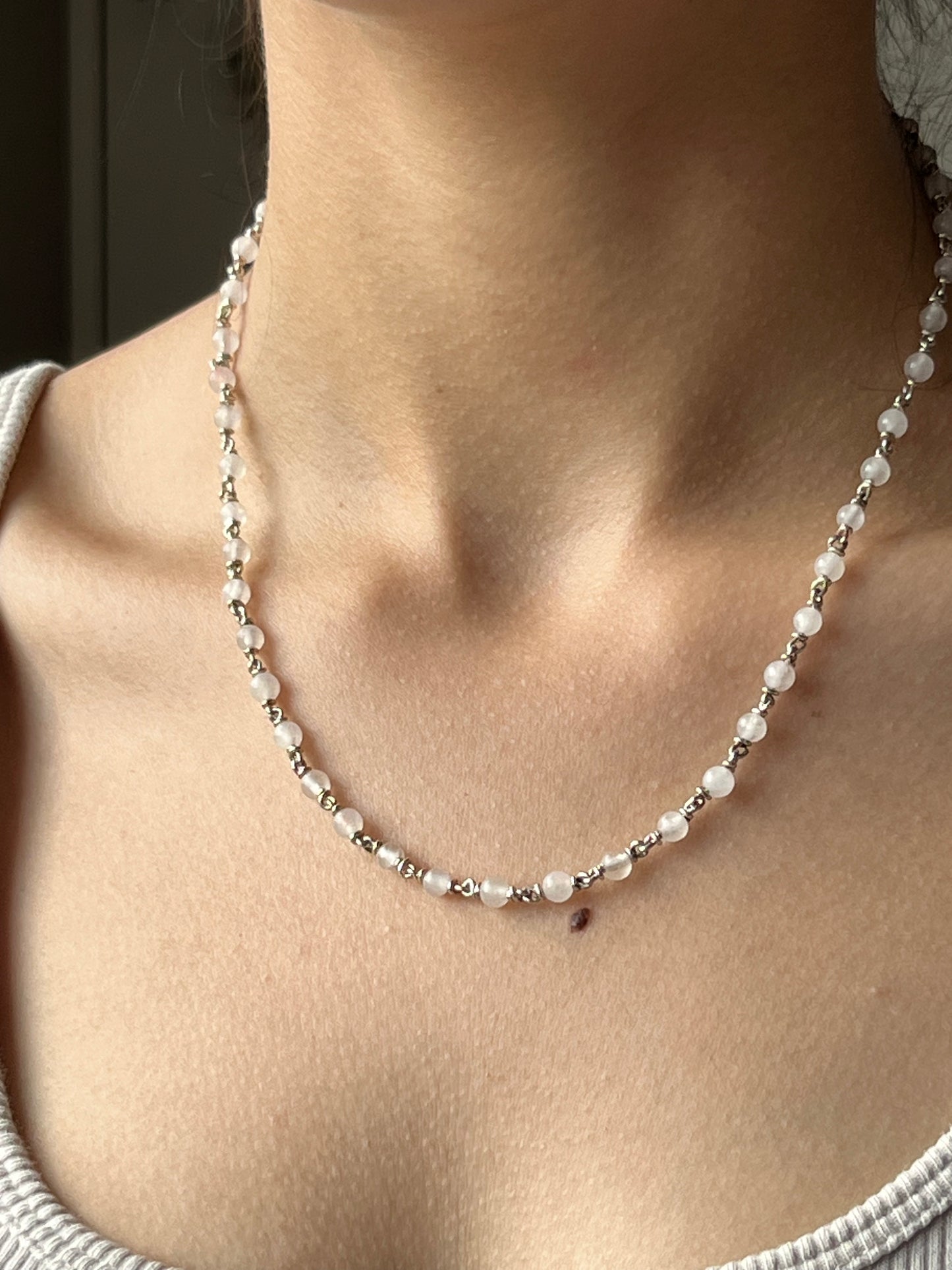Rose Quartz Adjustable Chain