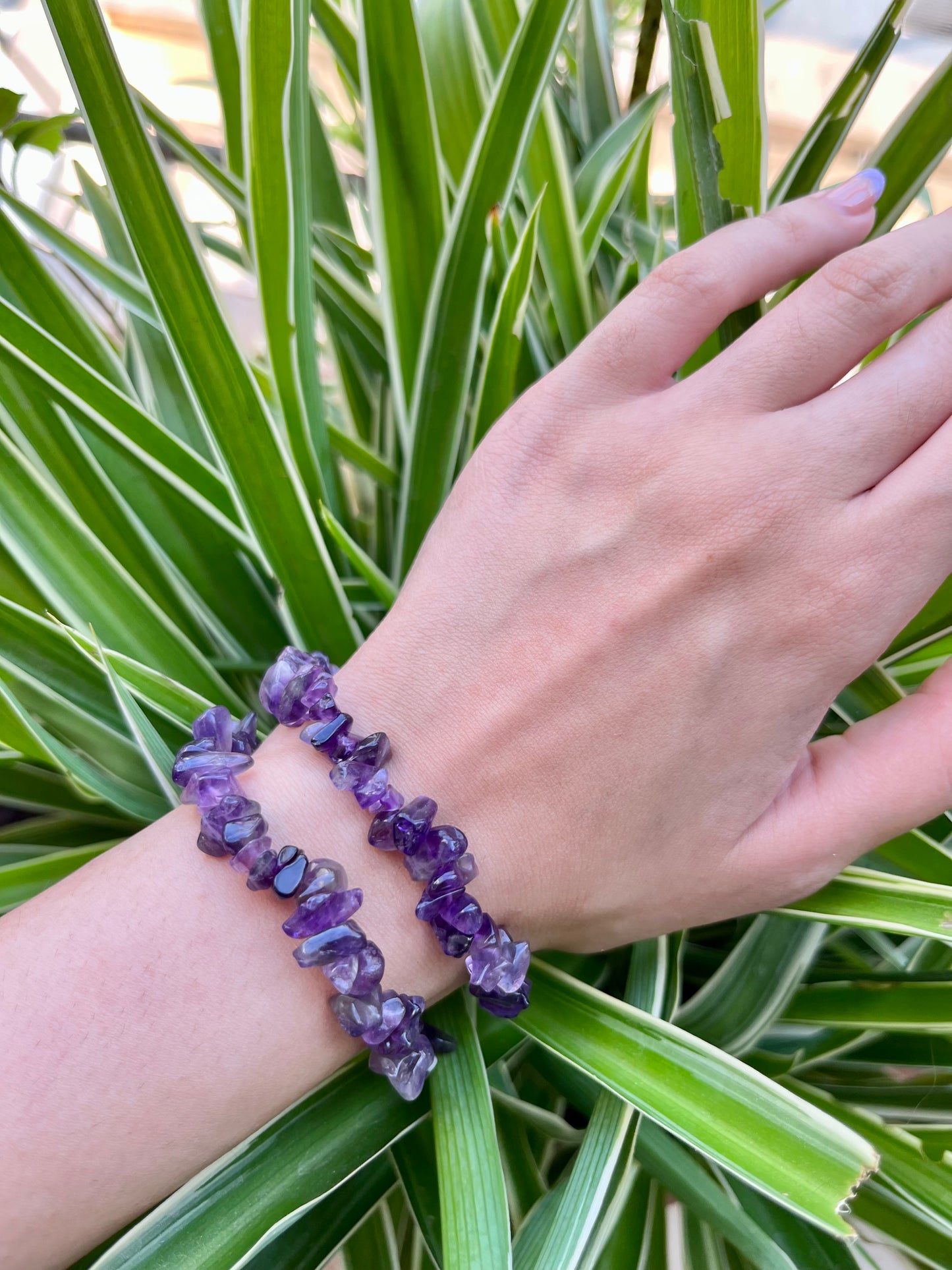 Amethyst Chip Bracelet