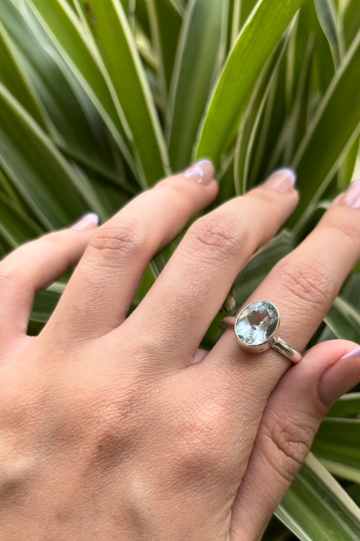 Blue Topaz Silver Ring