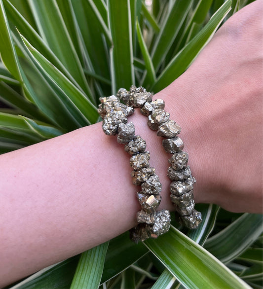 Pyrite Chunk Bracelet