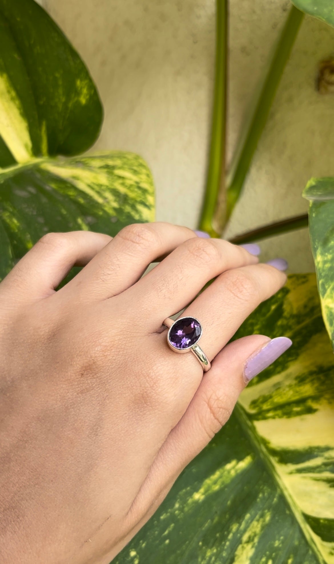 Amethyst Silver Ring