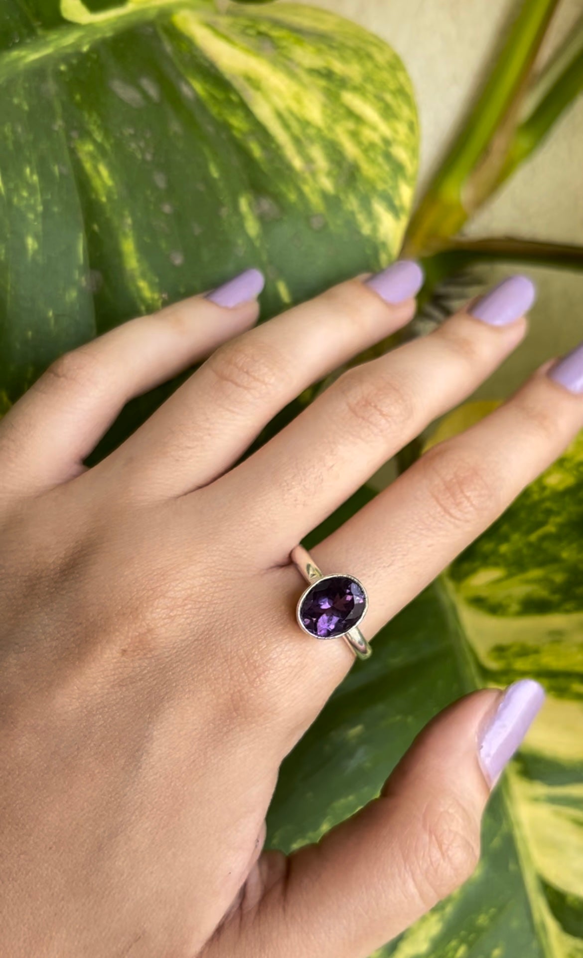 Amethyst Silver Ring