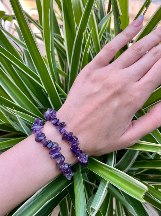 Amethyst Chip Bracelet