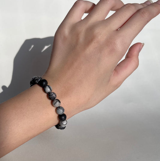 Black Web Jasper Bracelet