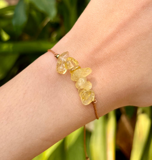 Citrine Adjustable Chip Bracelet