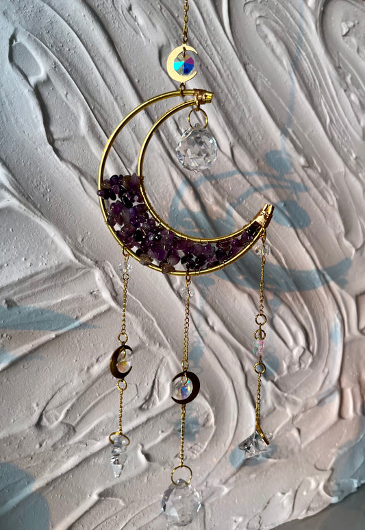 Amethyst Moon Suncatcher