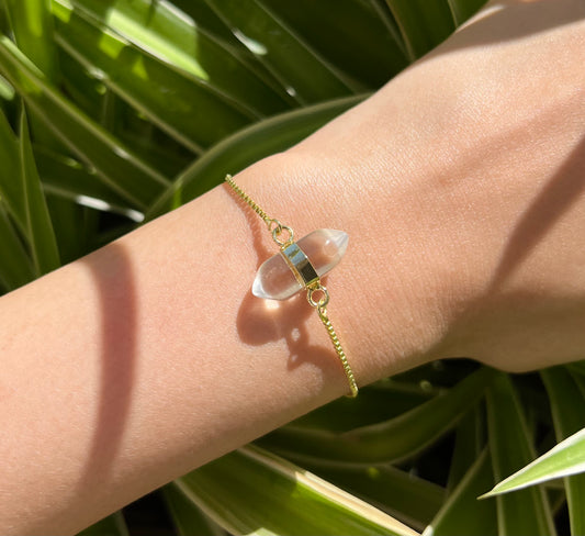 Clear Quartz Pointer Bracelet