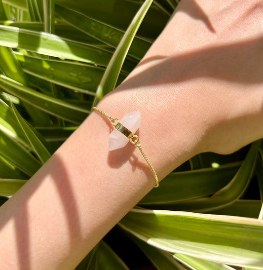 Rose Quartz Pointer Bracelet