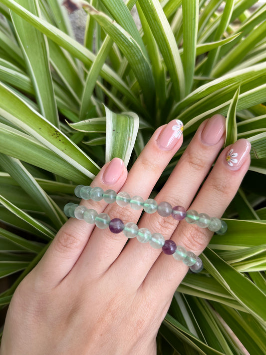 Multi Flourite Slim Bracelet 6mm