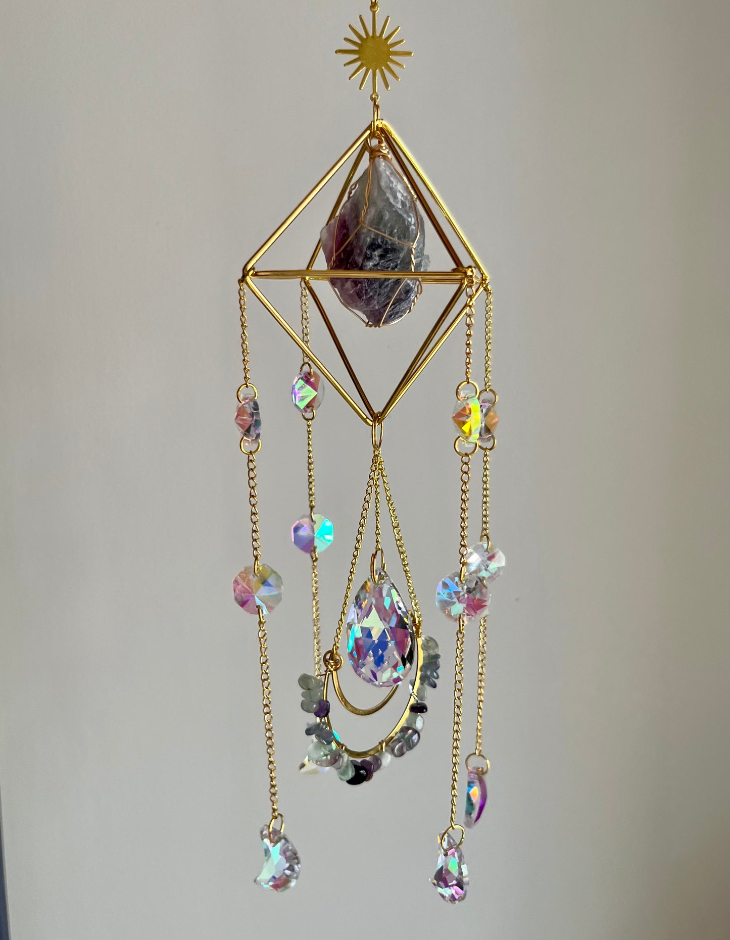 Multi Fluorite Suncatcher