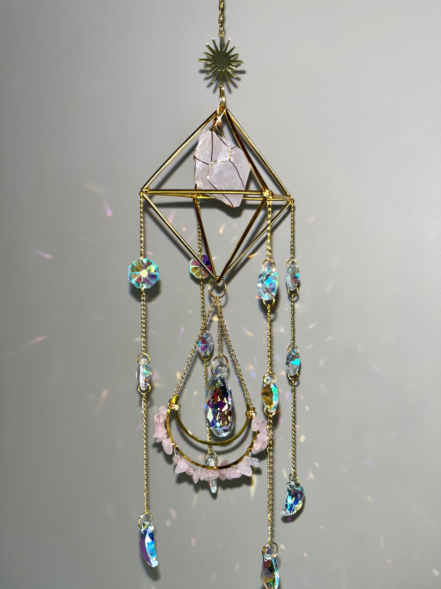 Rose Quartz Suncatcher