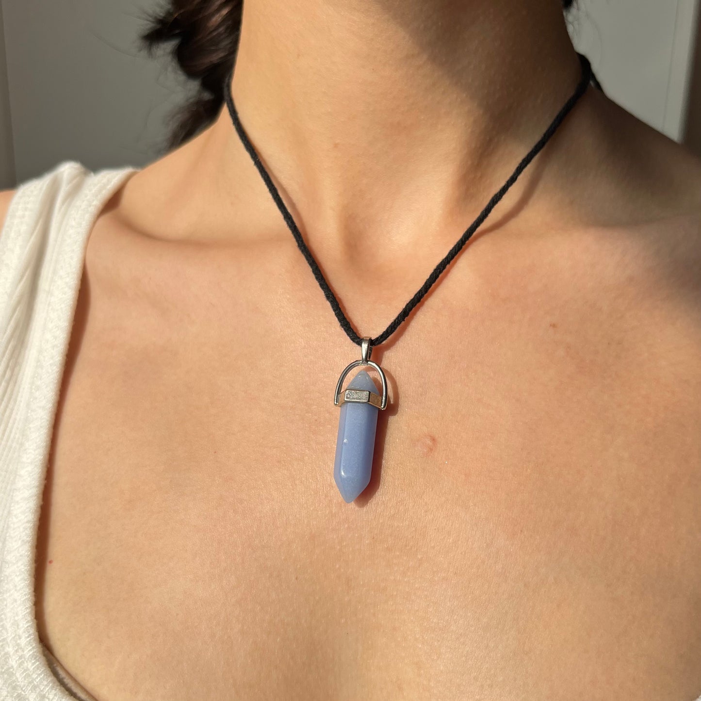 Angelite Pointer Shape Pendant