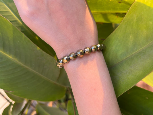 Golden hematite bracelet