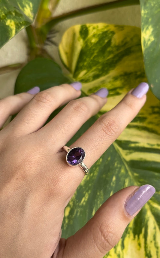 Amethyst Silver Ring