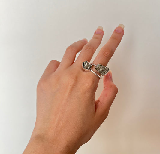 Pyrite Ring Double